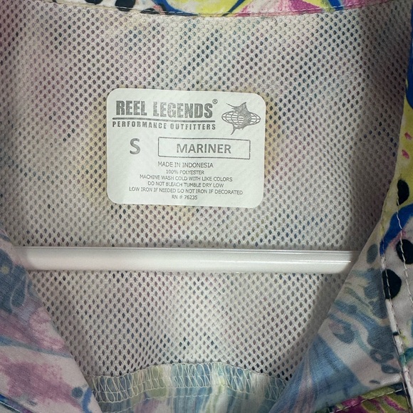 Reel‎ Legends Multicolor Abstract Blouse Small - Picture 3 of 7